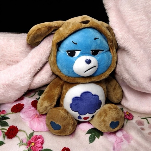Care Bears Grumpy Bear Dog Puppy Hoodie Stuffed Animal Plush - Picture 1 of 4